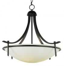  8177 ROB - Vitalian Collection, Metal Trimmed Glass Bowl, Indoor Hanging Pendant Light